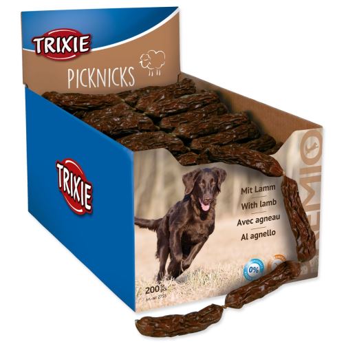 Tratează câinele Premio Picknicks cârnați de miel 8 cm / 8 g 200 buc.