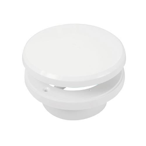 Supapă din plastic cu placă de reglare, albă, diametru 100 mm