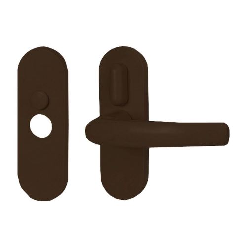 Mâner de ușă din plastic cu pârghie KLASIK maro