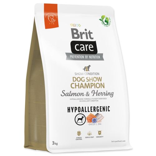 Brit Care Dog Hypoallergenic Dog Show Champion Somon & Herring 3kg