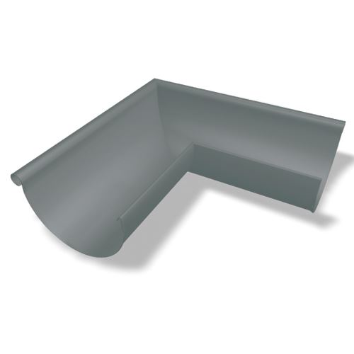 PREFA colț de jgheab pentru exterior 90° aluminiu Ø 150 mm, gri deschis P10 RAL 7005