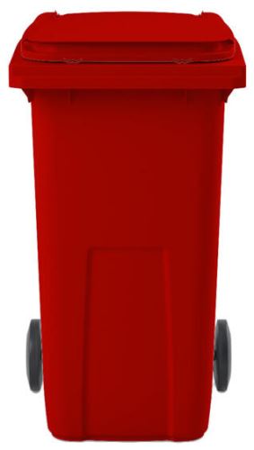 Coș de plastic 240l roșu