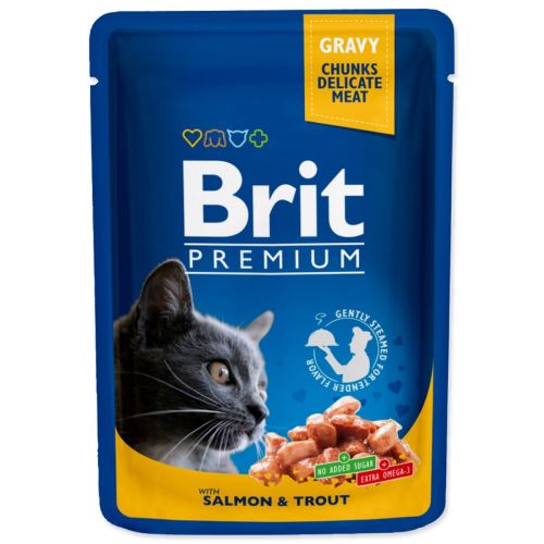 BRIT Premium Cat Somon și păstrăv 100 g