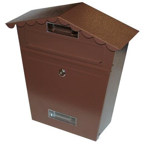 Cutie poștală cu acoperiș 290x360x105mm maro