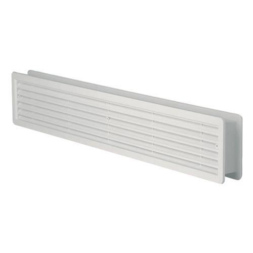Grilă de ventilație din plastic pentru ușă albă 500x 90mm (2 buc.)