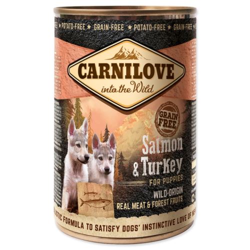 Conservă CARNILOVE Puppy Puppy Wild Meat Somon & Curcan 400 g