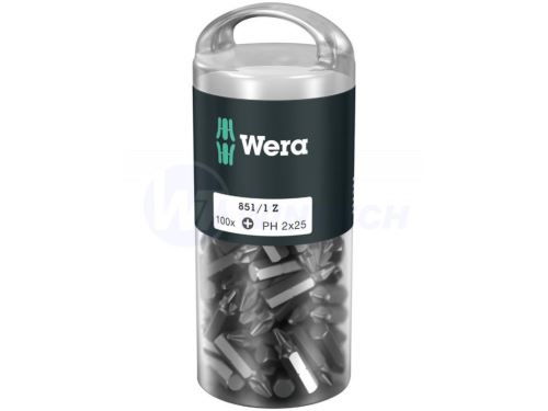 Bit PH2 - 25mm, WERA - 100 buc / blister / pachet 1 buc