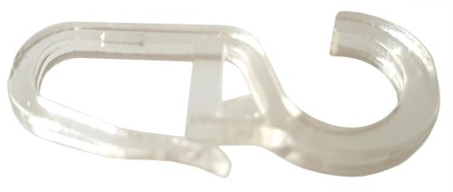 Cârlig pentru perdele, plastic transparent (10 buc.)