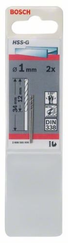 BOSCH Burghie pentru metal HSS-G, DIN 338 1 x 12 x 34 mm (2 buc) 2608585906