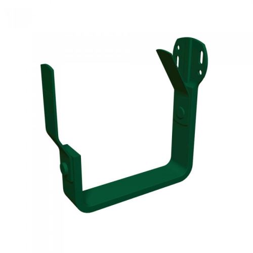 Cârlig pentru jgheaburi din aluminiu PREFA, cornișă/frontal, lățime 120 mm, verde mușchi RAL 6005