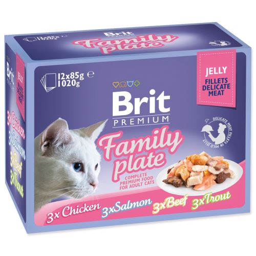 BRIT Premium Pisica Premium Fileuri delicate în jeleu Family Plate 1020 g