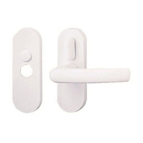 Mâner de ușă din plastic cu pârghie KLASIK alb