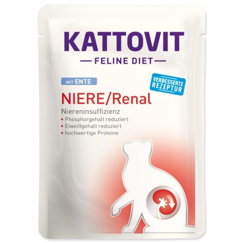KATTOVIT Feline Diet Kidney-diet/Renal rață 85 g