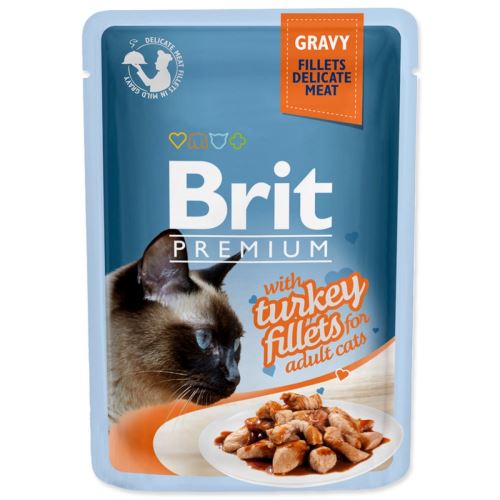 BRIT Premium Cat Fileuri delicate în sos cu curcan 85 g