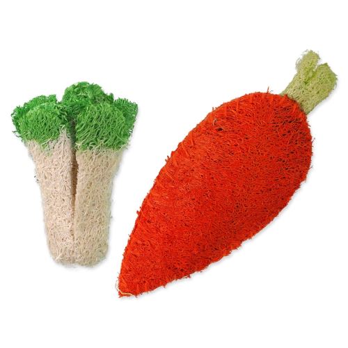 Mâncare pentru ANIMALE MICI morcov și broccoli jucărie 2 buc