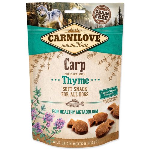 CARNILOVE Dog Semi Moist Snack Carp îmbogățit cu Cimbru 200 g