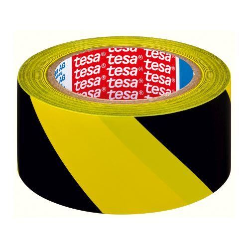 Bandă de avertizare 50mmx33m galben-negru autoadezivă TESA
