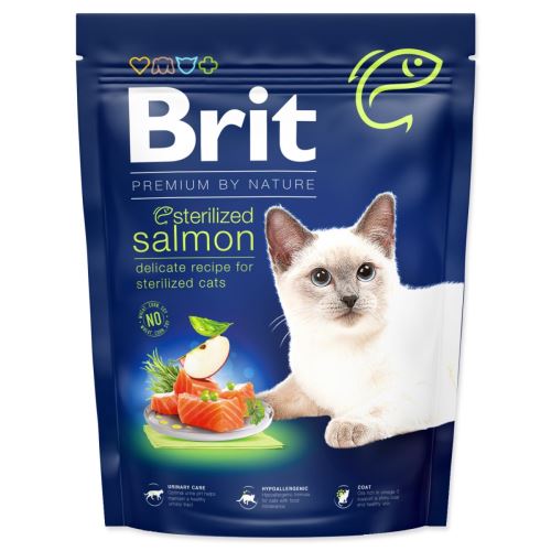 BRIT Premium by Nature Cat Somon Sterilizat 300 g