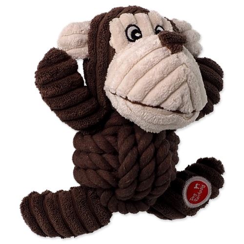 Jucărie DOG FANTASY Safari maimuță cu nod fluierând 18 cm