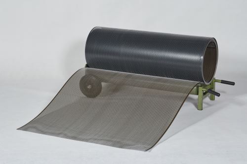 PREFA tablă perforată din aluminiu în bobină 0,70 x 1000 mm, Antracit/Military brown - kaki