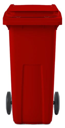 Coș de plastic 120l roșu