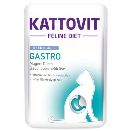 Capsulă KATTOVIT Gastro rață + orez 85 g