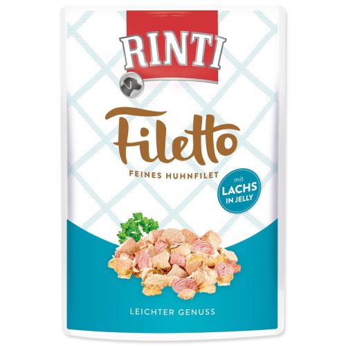Capsulă RINTI Filetto Filetto pui + somon în gelatină 100 g
