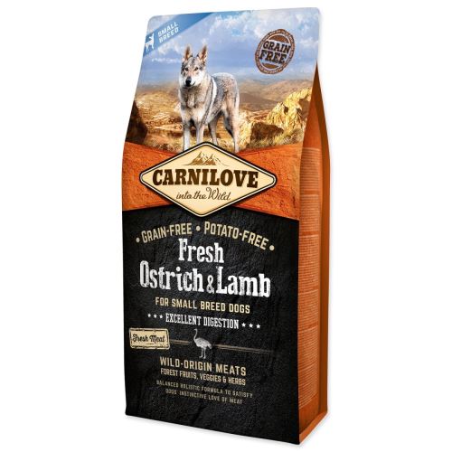 Hrană Carnilove Dog Small Breed Fresh Ostrich & Lamb 6kg