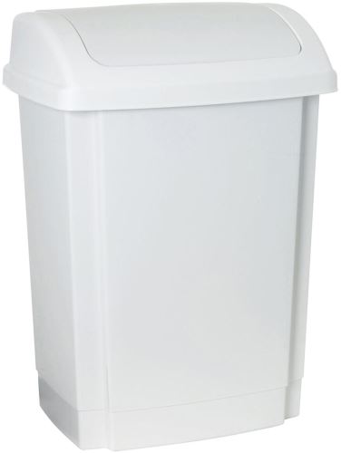 Coș de gunoi 15l, plastic alb