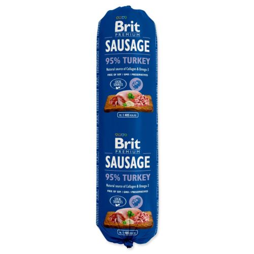 BRIT Premium Dog Sausage Turcia 800 g