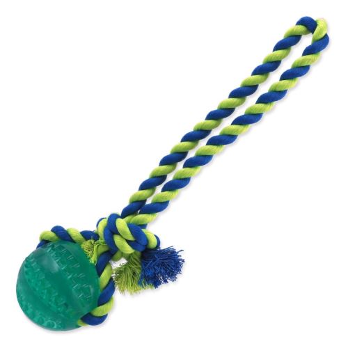 Jucărie DOG FANTASY DENTAL MINT MINT minge de aruncat cu frânghie verde 7 x 30 cm 1 bucată
