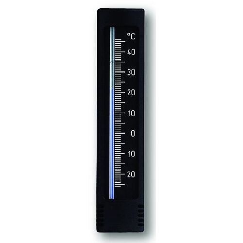 Termometru pentru interior/exterior 15cm plastic, negru