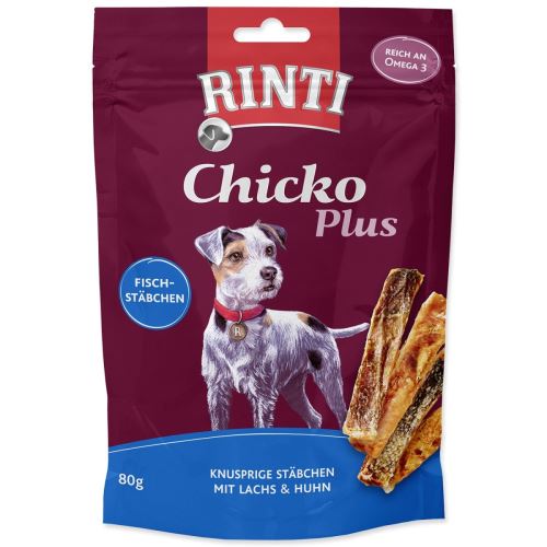 RINTI Extra Chicko Plus somon + pui 80 g