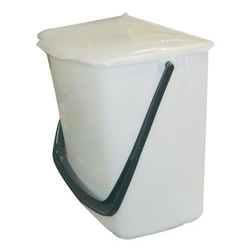 Coș de gunoi din plastic pentru dulapuri de bucătărie, 8l, alb