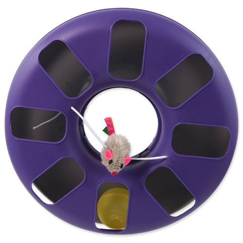 MAGIC CAT jucărie MAGIC CAT cerc magic cu șoarece - violet-gri 25 cm