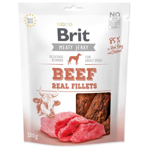 Snack BRIT Jerky Carne de vită și pui Fileuri 200 g