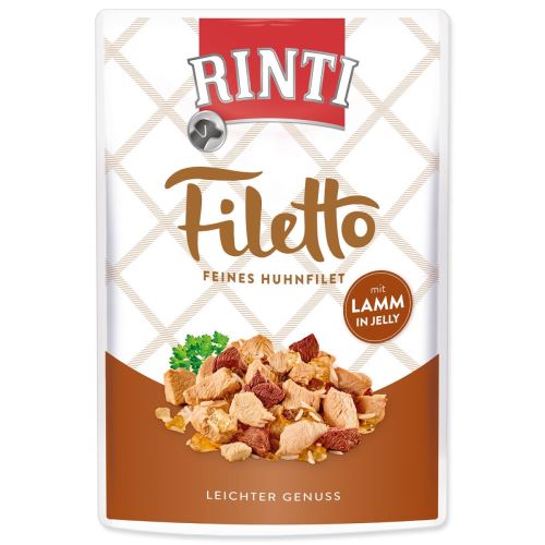 Capsulă RINTI Filetto Filetto de pui + miel în jeleu 100 g