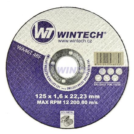 WT WINTECH® Disc de tăiere Extra lifetime 125x1,6x22 / pachet 1 buc.